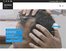 Tablet Screenshot of modenahair.com